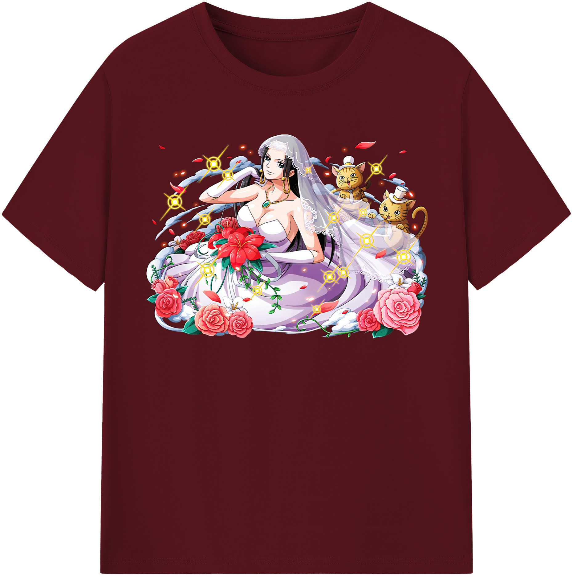 ワンピース ボア・ハンコック ONE PIECE Boa·Hancock 綿100％半袖Tシャツ（フロントプリント）